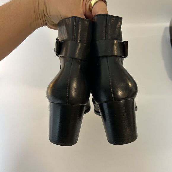 Madewell Womens The Kelci Heeled Boot Ankle Booties Size 10 Black Leather - Picture 9 of 16